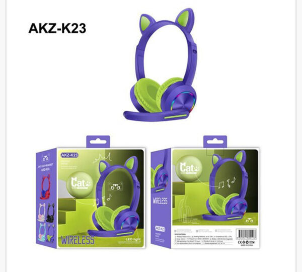 GAMING HEADPHONE CAT WITH MICROPHONE AKZ-020 - Image 3