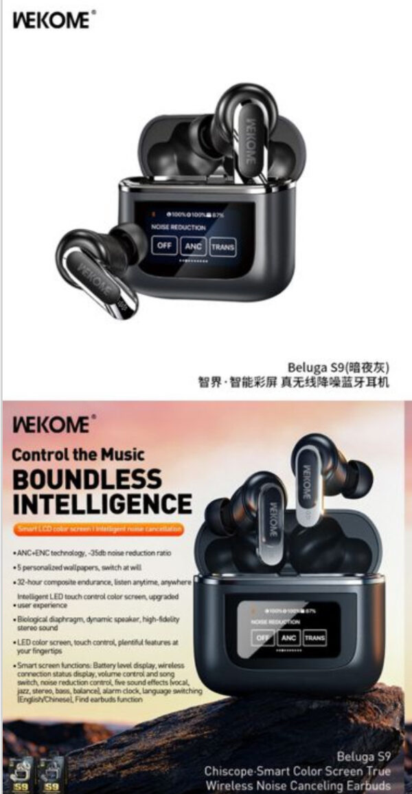 SMART COLORSCREEN WIRELESS EARBUDS S9 BLACK