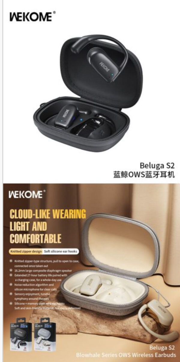 OWS WIRELESS EARBUDS S2 BLACK