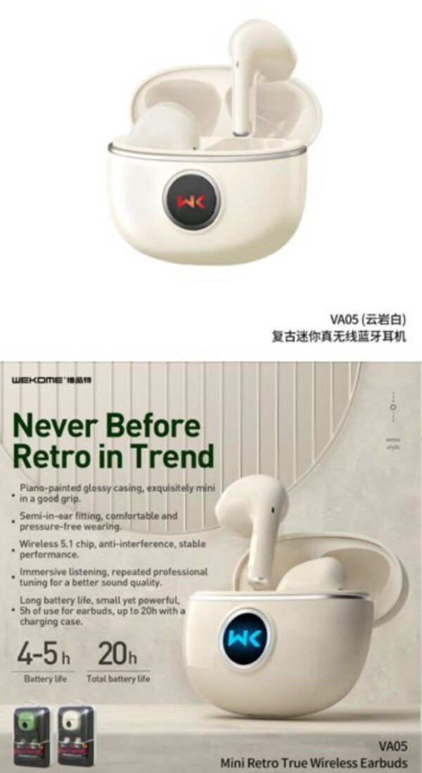 TRULY WIRELESS EARBUDS WHITE
