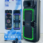 2+8INCH TROLLEY PORTABLE KARAOKE SPEAKER WITH MIC