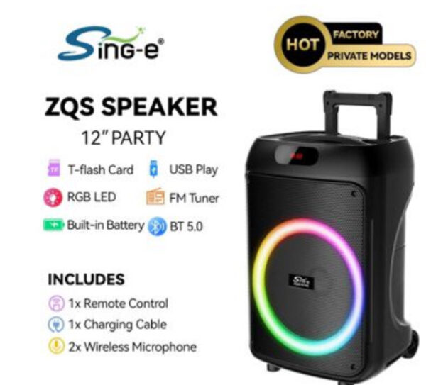 12INCH TROLLEY KARAOKE SPEAKER 40W