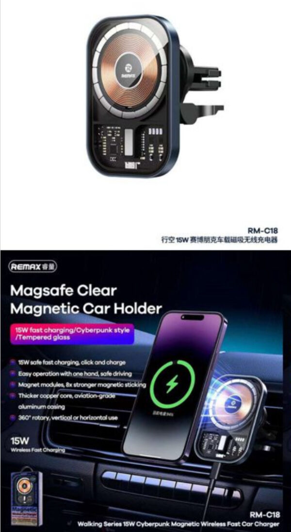 MAGNETIC WIRELESS CAR CHARGER - Image 2